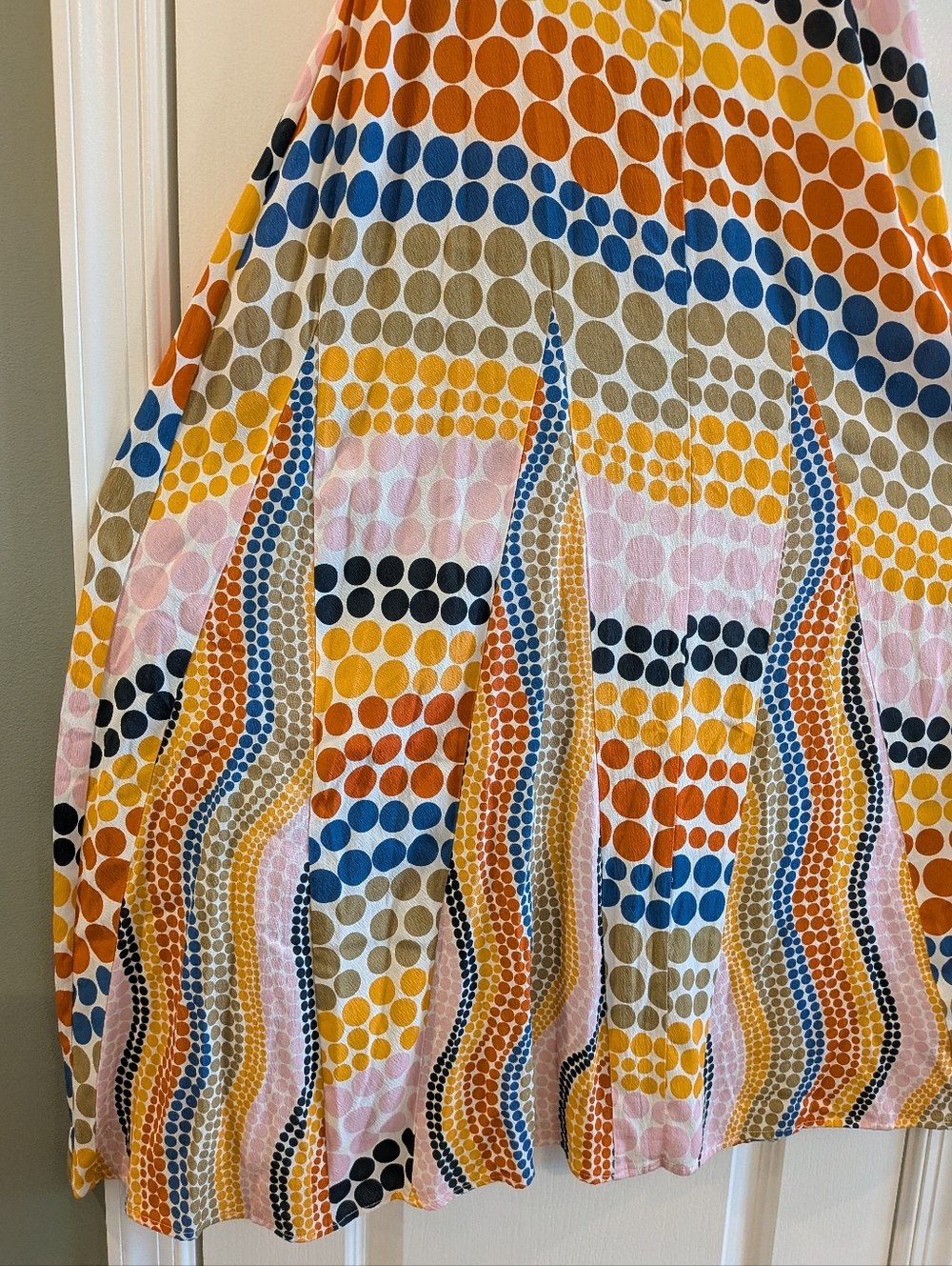 Anthropologie The Odells Dot-Printed Maxi Dress Polka Dot Maximalism Size XSP - Picture 8 of 16